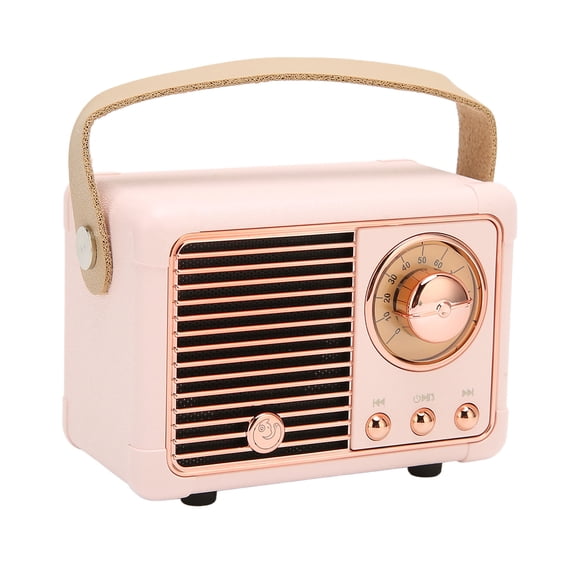 Retro BT Speaker, HiFi Stereo, Low Power Consumption, Portable Vintage Speaker for Home Outdoor with 360 Degree Surround Sound, 3 Hours Battery Life, BT 5.0