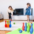 thumbnail image 1 of Bowling Game Set for Indoor and Outdoor Family Fun with 10 Pins and 2 Balls, 1 of 9
