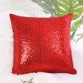 thumbnail image 1 of PiccoCasa Housses de Coussin Décoratives à Paillettes, Housses de Coussin 16"x16 Pouces pour Fête Rouge, 1 of 10