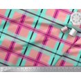 thumbnail image 2 of Soimoi Georgette Viscose Fabric Check Check Printed Craft Fabric by the Yard 42 Inch Wide, 2 of 4