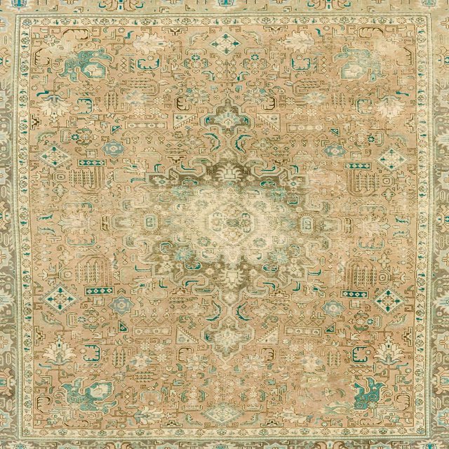 Ahgly Company Tapis d'Intérieur Carrés Abstraits Jaunes Abstraits pour Aire, 4 Pieds Carré