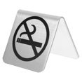 thumbnail image 1 of MOVTOTOP Panneau de Table Anti-Fumée en Acier Inoxydable Panneau d'Avertissement pour Table Arrêtez de Fumer Panneau de Rappel, 1 of 8