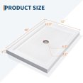 thumbnail image 4 of EastVita 32 x 48Inch Shower Base, Rectangular Acrylic Shower Pan Tray, 4 of 7