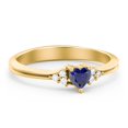 thumbnail image 1 of Birthstone Heart Ring with Shoulder Accents - Blue Sapphire (September), 1 of 4