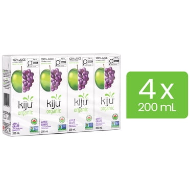 Kiju Organic Apple Grape Fruit Juice Boxes 4 x 200 ml