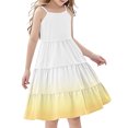 thumbnail image 2 of LOVZFMLL Robe d'Été Bohème à Bretelles pour Fillette, Décontractée, Sans Manches, à Étages, Style Camisole, pour 4-14 Ans, 2 of 7