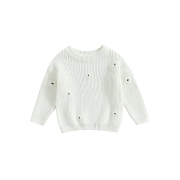 Fortune Chandail Fleuri pour Bébé Fille à Manches Longues en Tricot, Chandail pour Nourrisson, Automne Hiver, Hauts Chauds