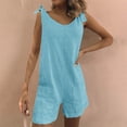 thumbnail image 1 of Styesk Shorts pour Femmes Mode Femme Été Uni Poche Décontracté Sans Manches Combinaison à Bretelles, 1 of 7