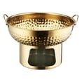 thumbnail image 2 of Lipstore 18cm Mini Stainless Hot Pot Lightweight for Buffet Serving with Ring Handles Golden, 2 of 8