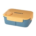 thumbnail image 2 of RKSTN Bento Box Vintage Bento Box Design Divided Bento Box With Built-in Plastic Divider, Choose Your Own Space For Food, Nylon Sealing Tape (Yellow) Bento Box, 2 of 5
