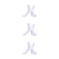 thumbnail image 1 of relayinert Soft Five Toe Socks Stretchable Cotton High Crew Socks Athletic Solid Socks White 3Set, 1 of 6