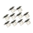 thumbnail image 3 of jifeng 10 Pieces Self Closing Hinges Connector Spring Hinges Kitchen Cabinet Hinges White Nickel, 3 of 9