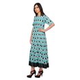 thumbnail image 2 of Moomaya Robe Kurti Tunique Longue Ligne A pour Femmes, Manches au Coude, Kurti Décontractée Imprimée, 2 of 5