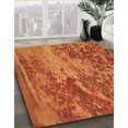 thumbnail image 3 of Ahgly Tapis de Zone Carré Transitionnel Néon Orange Lavable en Machine, 3 Pieds Carré, 3 of 7