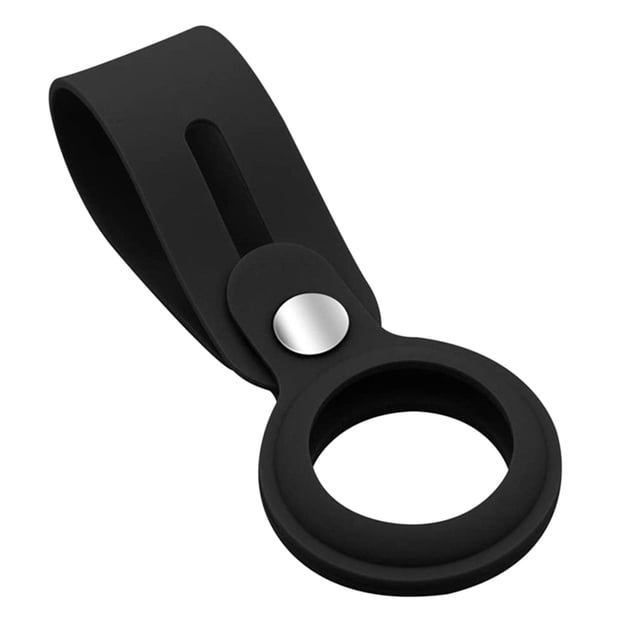 lionlar Housse de Protection Localisation Étui en Silicone avec Boucle pour Airtags Noir
