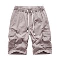 thumbnail image 1 of Plus Size Summer Pants Mens Summer Outdoors Casual Overalls Plus Size Have Pockets Drawstring Sport Shorts Pants Plus Size Overall Shorts, 1 of 5
