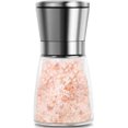 thumbnail image 1 of Salt And Pepper Grinder Set Of 2, Premium Stainless Steel Spice Mill With Adjustable Coarseness, Ceramic Blades, Refillable Glass Body With 60Z Capacity, 1 of 6