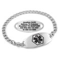 thumbnail image 1 of MedicEngraved Stainless Steel Custom Medical Alert Bracelet - 5mm Curb Link, 1 of 8