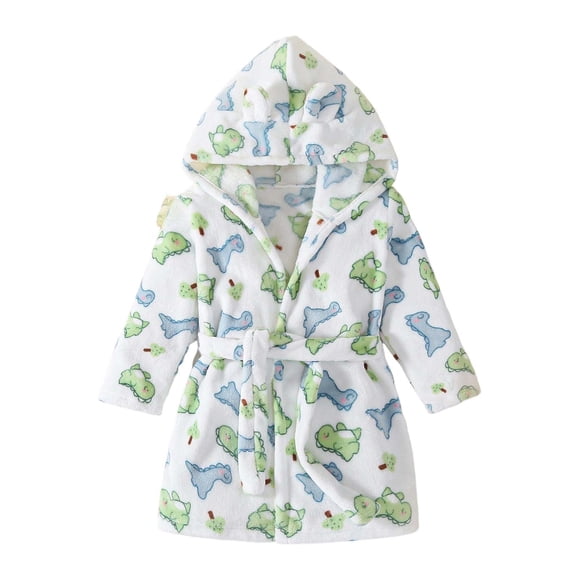 Boys' and Girls' Bathrobes Children's Hooded Bathrobes Toddlers' Bathrobes with Belts Men's and Women's Models