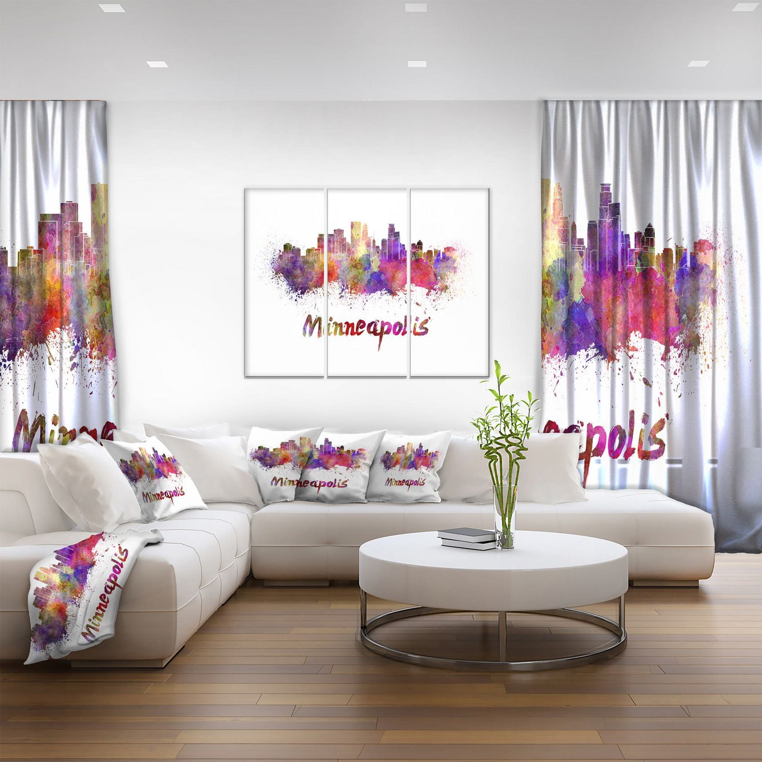 Design Art La Ligne D'Horizon De Minneapolis Art Sur Toile