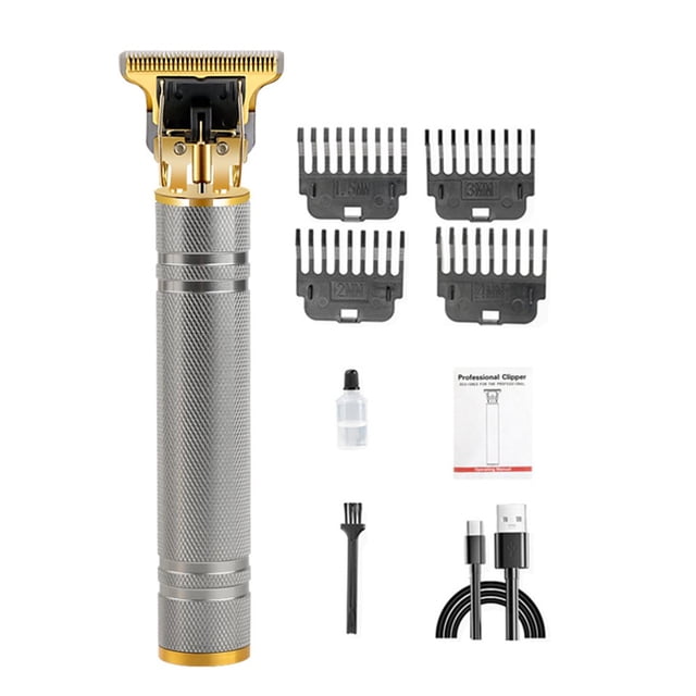 1 Set Hair Hair Clipper Zero Blade Distance Sharp Cutter Stuck Hair Delicate Pattern Retro Push Cutter Hair Shaver Cutting Machine Hair Salon Supply