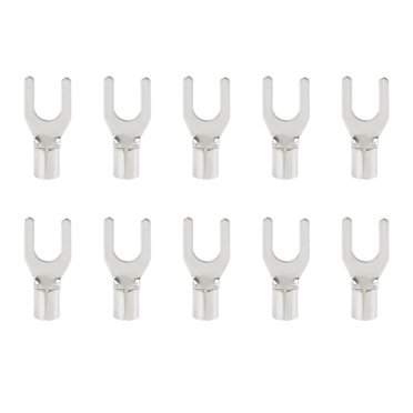 Unique Bargains 100pcs M4.2 Silver Plated Copper U Type Crimp Terminal Connector 16 x 7.5mm for Car