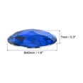 thumbnail image 2 of Unique Bargains 40mm Flat Back Round Acrylic Rhinestones, 50 Pack Plastic Circle Gems for Jewelry Making Costume, Blue, 2 of 6