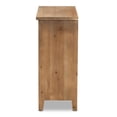thumbnail image 4 of Baxton Studio Commode à Barreaux en Bois à 3 Tiroirs, Fini Chêne Moyen Clement, 4 of 9
