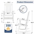 thumbnail image 2 of FOOWIN Patio Slat Rocking Chair, HDPE Plastic Weather Resistant Porch Rocker,White, 2 of 6