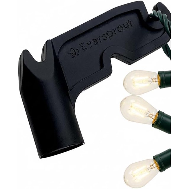 EVERSPROUT Utility Hook | Installing and Hanging String Lights, Bird feeders, Reaching High Places | Lightweight, Fits on 3/4 inch Acme Thread Pole Tips (Hook Only, No Pole)