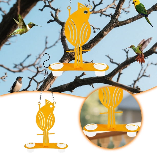 Mangeoire à Oiseaux Extérieur Transparente – Distributeur Eau/Nourriture, Plateau à Suspendre, PP 12,5 X 3,8 Cm, Pour Jardin Balcon Terrasse