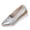 Silver, variant on Xfvqtps Womens Glitter Espadrille Flats Casual Wedge Heel Slip on Shoes Lightweight Moccasins for Everyday Wear Gold