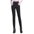 thumbnail image 3 of FAROOT Female Leggings, Thickened Solid Color Elastic High Waist Pants with Pockets, 3 of 9