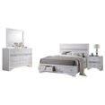 thumbnail image 1 of Chic White 4 Piece Bedroom Set with California King Platform Bed, 1 of 9