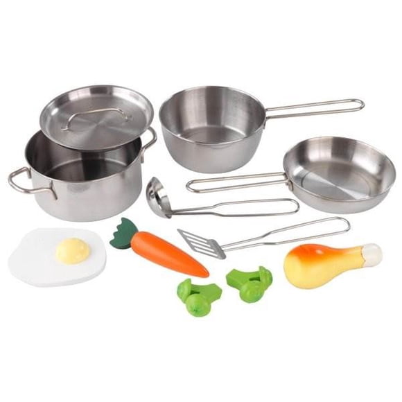 KidKraft Batterie de Cuisine de Luxe Jeu d'Imitation Ensemble de Cuisine pour Enfants
