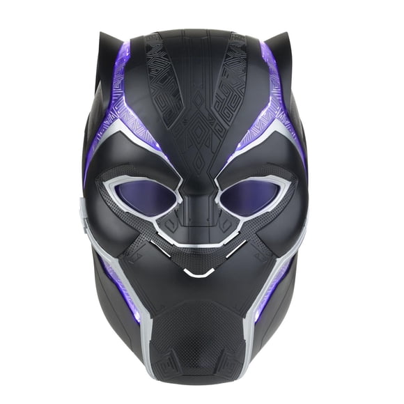Marvel Legends Black Panther Premium Electronic Role Play Helmet with Light FX and Flip-Up/Flip-Down Lenses, Black Panther Roleplay Item