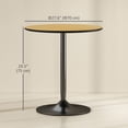 thumbnail image 3 of HOMCOM 27.6" Round Dining Table for 2, Wood Veneer Kitchen Table, Natural, 3 of 10