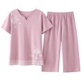 thumbnail image 1 of REDHOTYPE Fashion Print Pyjama Set Femmes 100% Coton Casual Home Pyjamas Plus Size Cool Short Sleeves M-XXXL Homewear, 1 of 2