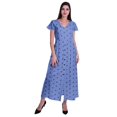 thumbnail image 2 of Moomaya Robe Longue Maxi pour Femmes à Manches Courtes, Robe Formelle/décontractée avec Poches P-TTG, 2 of 6
