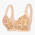 thumbnail image 1 of Wire Sports Bras for Women Bras 36c Plus Size Bra No Underwire Vest Style Lace Front Button Bra, 1 of 9