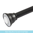thumbnail image 3 of Mayott Adjustable Shower Curtain Tension Rod with 12-Piece Hook Set in Black, 3 of 5