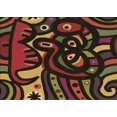 thumbnail image 1 of Ahgly Company Tapis Rectangulaire Lavable en Machine Intérieur Rouge Nuit, 5 Pieds x 7 Pieds, 1 of 7