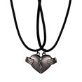 thumbnail image 1 of Two Souls One Heart Pendant Necklaces For Couple Wishing Stone Creative Magnet Couples Necklace, 1 of 9