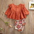 thumbnail image 4 of MesaSe Baby Girls Spring Solid Color Long Sleeve Tops + Floral Long Pants Clothes Set, 4 of 9