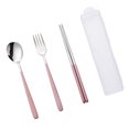 thumbnail image 1 of Ensemble de Couverts, Baguettes de Voyage en Acier Inoxydable Durables pour Étudiants, 1 of 8