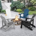 thumbnail image 4 of Costway Chaise Adirondack de Patio en HIPS avec Porte-Gobelet, Résistante aux Intempéries, Extérieur, 380 Lb, Gris, 4 of 10
