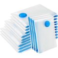 thumbnail image 1 of LoonWear Sacs de Rangement sous Vide - Lot de 12 Sacs de Compression Réutilisables Économiseurs d'Espace - Sacs de Voyage à Double Fermeture Éclair pour Vêtements Couettes Literie (3Jum, 1 of 5