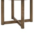 thumbnail image 4 of Billie Dining Table- Brown Wood Frame- Cross Legs- Round 46 Inch, 4 of 6