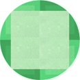 thumbnail image 1 of Ahgly Company Tapis Rond Lavable en Machine Intérieur Transitionnel Vert, 5 Pieds Rond, 1 of 7