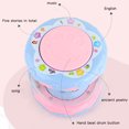 thumbnail image 4 of Blue Electronic Drum Instrument With Pulley Base Musical Toy For 1 2 3 Year Olds Sensory Stimulation, 4 of 5